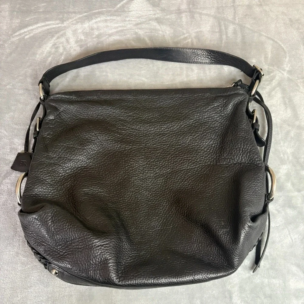 Banana Republic Braided Horse bit Black Leather Hobo bag Heritage Riding Caryall